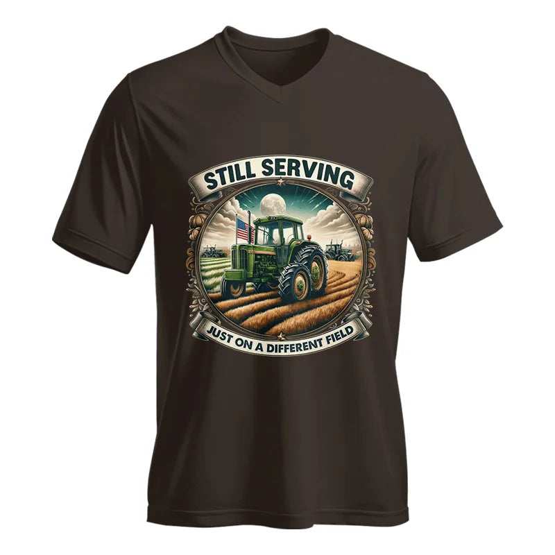 Veteran Farmer Still Serving 4 - Unisex Jersey Short Sleeve V-Neck Tee