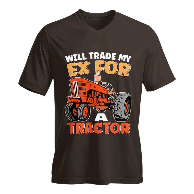 Image of Will Trade My Ex For Tractor - Unisex Jersey Short Sleeve V-Neck Tee