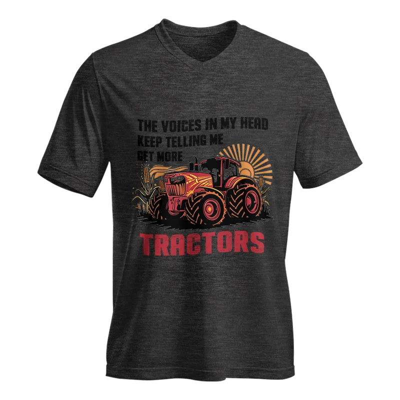 Image of Get More Tractors 10 - Unisex Jersey Short Sleeve V-Neck Tee