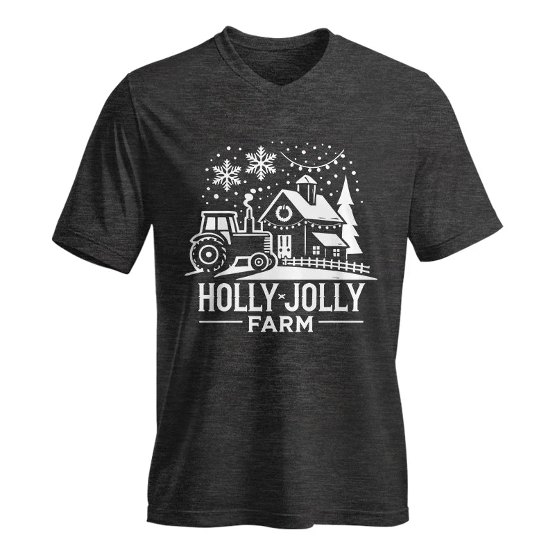 Holly Jolly 3 - Unisex Jersey Short Sleeve V-Neck Tee