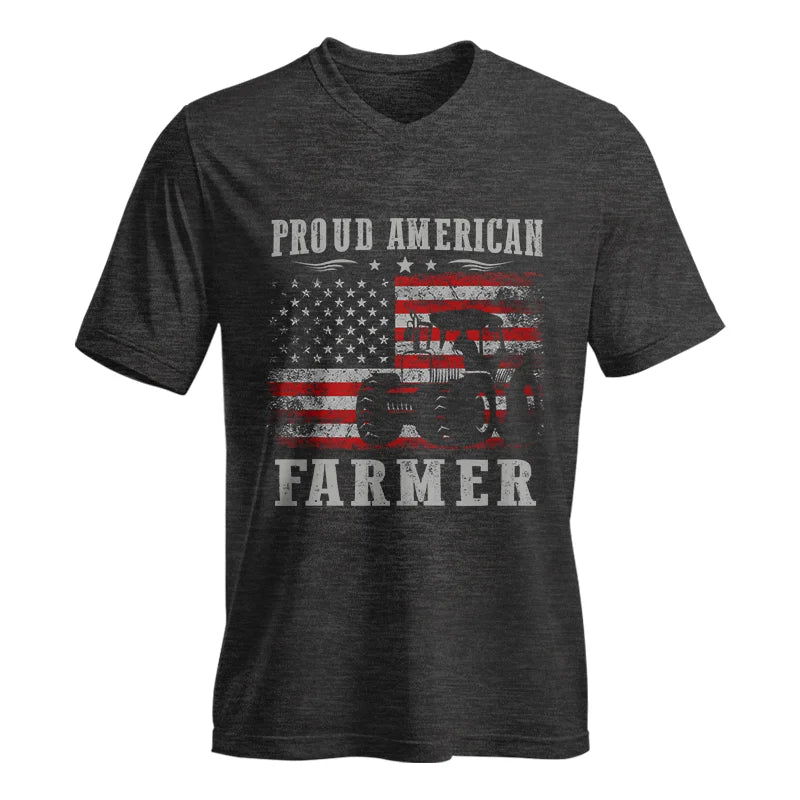 Proud American Farmer - Unisex Jersey Short Sleeve V-Neck Tee