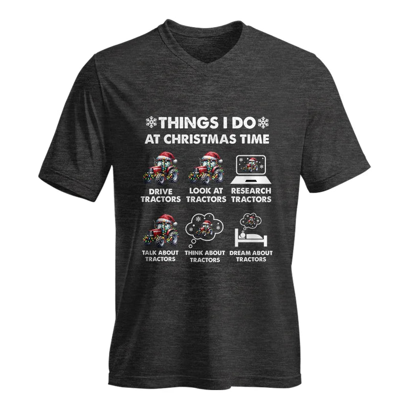 Things I Do At Christmas Time - Unisex Jersey Short Sleeve V-Neck Tee