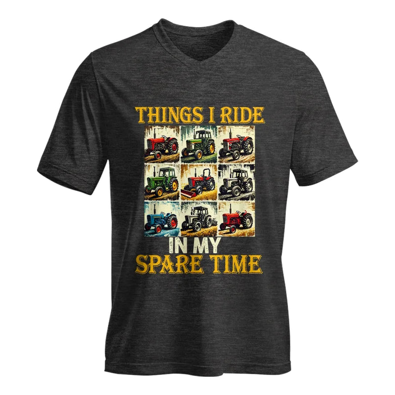 Things I Ride In My Spare Time 2 - Unisex Jersey Short Sleeve V-Neck Tee