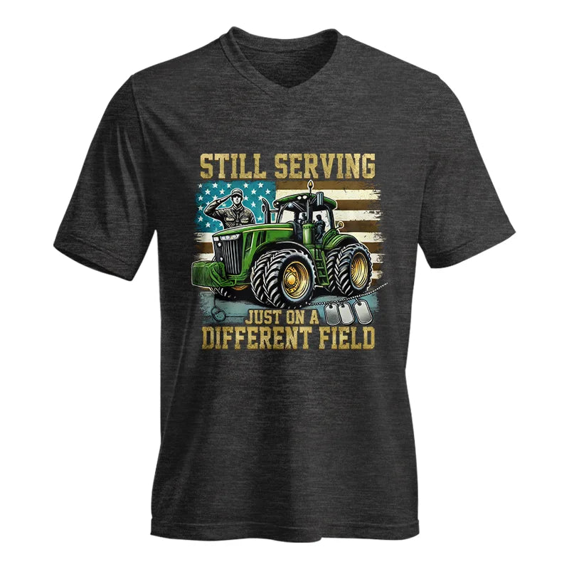 Veteran Farmer Still Serving 3 - Unisex Jersey Short Sleeve V-Neck Tee