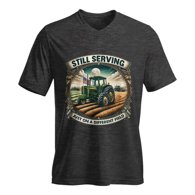 Veteran Farmer Still Serving 4 - Unisex Jersey Short Sleeve V-Neck Tee