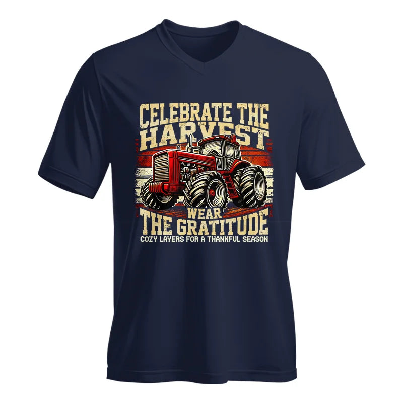 Image of Celebrate the Harvest Wear the Gratitude - Unisex Jersey Short Sleeve V-Neck Tee