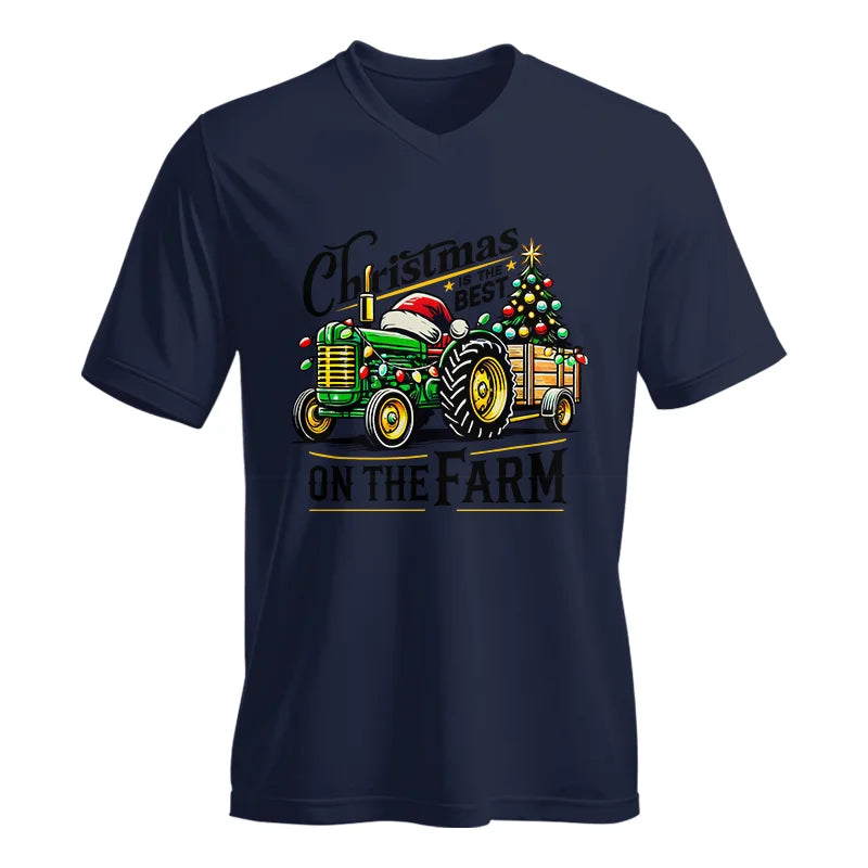 Christmas Is The Best On The Farm 3 - Unisex Jersey Short Sleeve V-Neck Tee