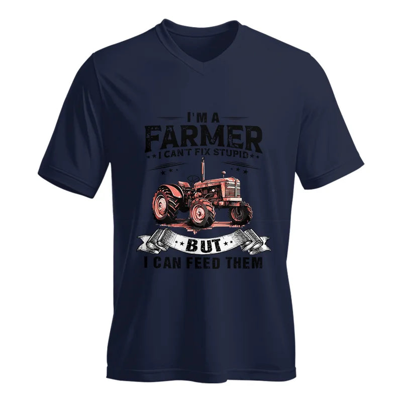 Farmer Can't Fix Stupid - Unisex Jersey Short Sleeve V-Neck Tee