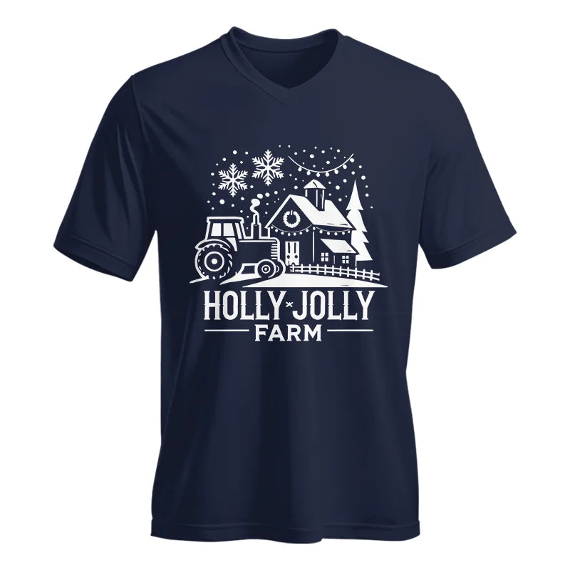 Image of Holly Jolly 3 - Unisex Jersey Short Sleeve V-Neck Tee