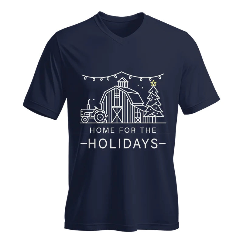 Home For The Holidays - Unisex Jersey Short Sleeve V-Neck Tee