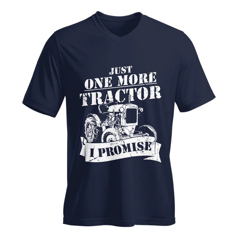 Image of Just One More Tractor I Promise Farmers Farming Farm - Unisex Jersey Short Sleeve V-Neck Tee