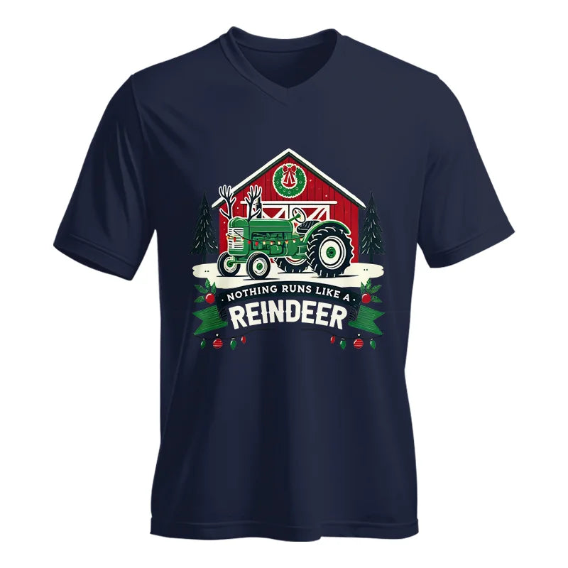 Nothing Runs Like A Reindeer 2 - Unisex Jersey Short Sleeve V-Neck Tee