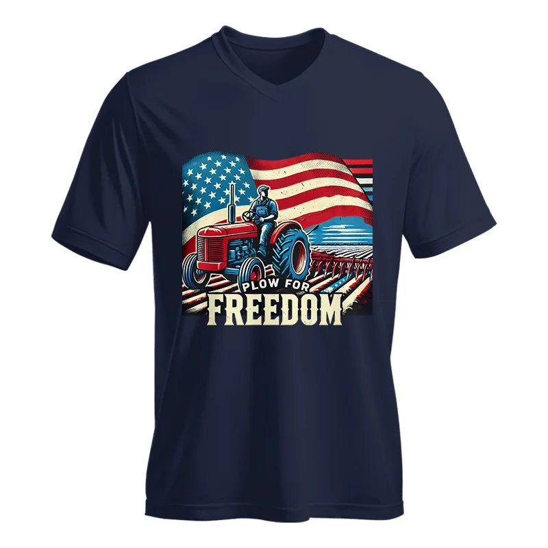 Image of Plow For Freedom 2 - Unisex Jersey Short Sleeve V-Neck Tee