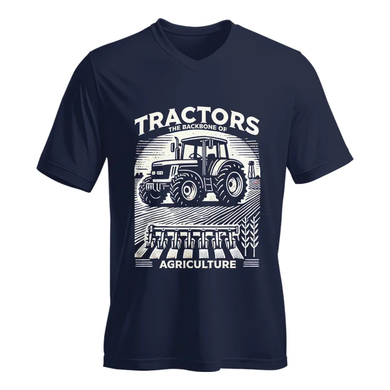 Tractors The Backbone Of Agriculture - Unisex Jersey Short Sleeve V-Neck Tee