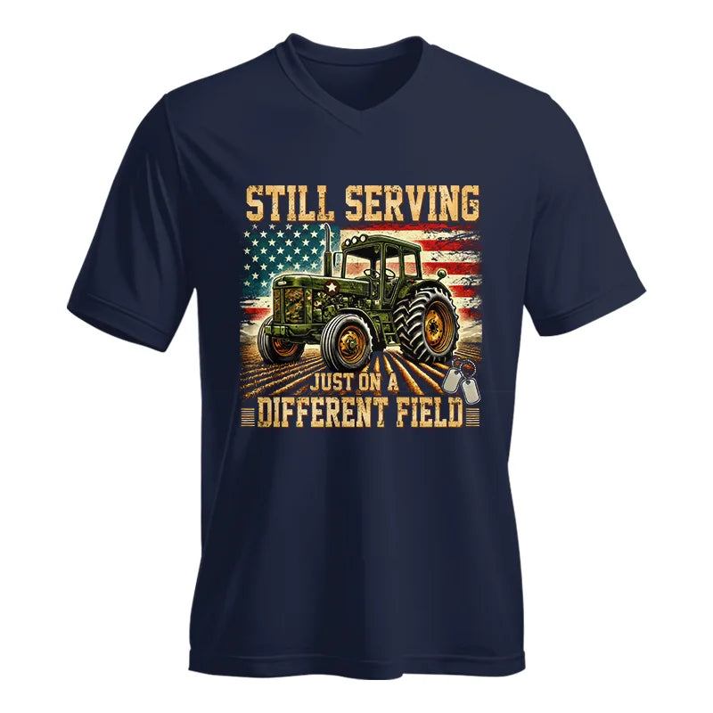 Veteran Farmer Still Serving 7 - Unisex Jersey Short Sleeve V-Neck Tee