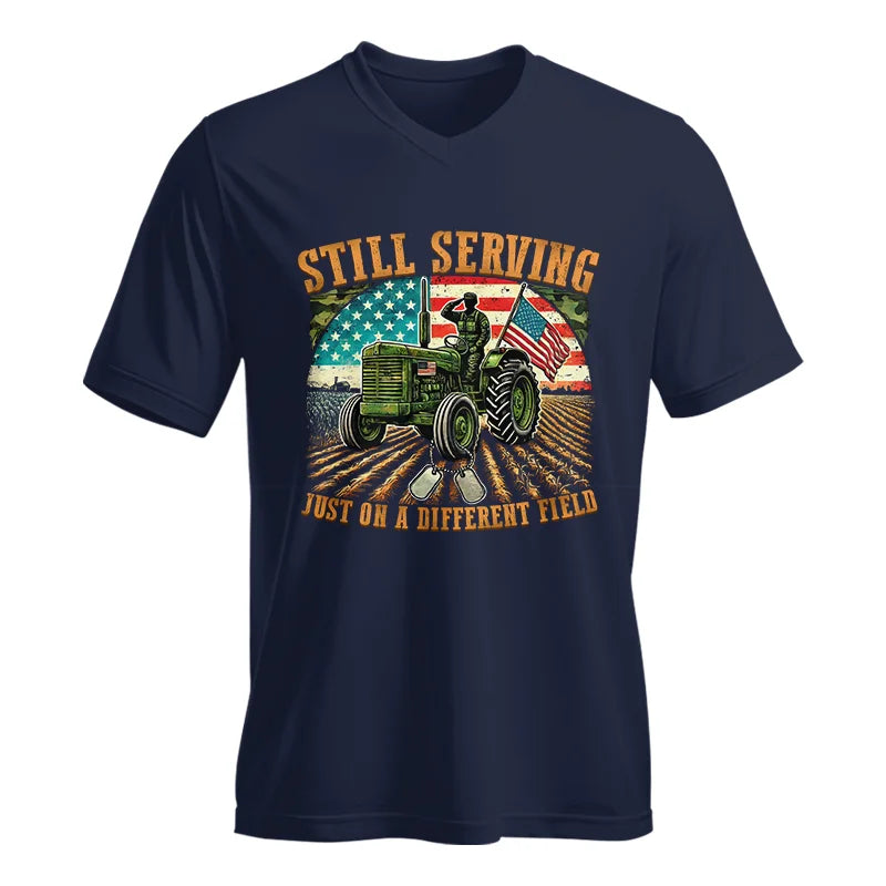 Veteran Farmer Still Serving 9 - Unisex Jersey Short Sleeve V-Neck Tee