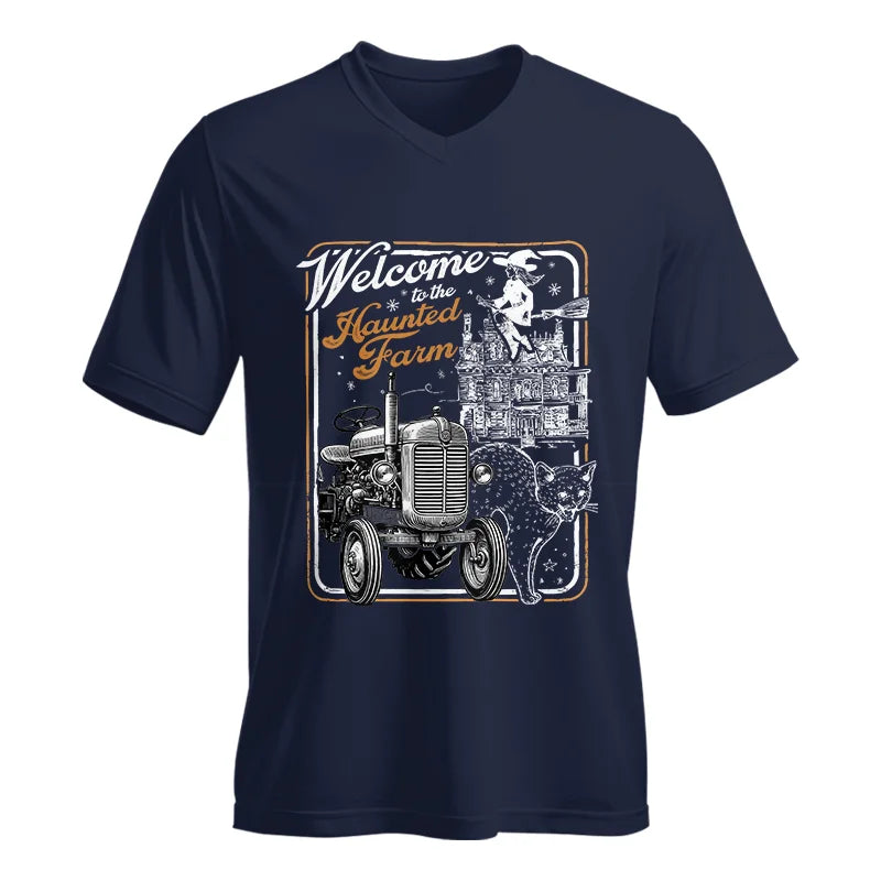 Welcome To The Haunted Farm 2 - Unisex Jersey Short Sleeve V-Neck Tee