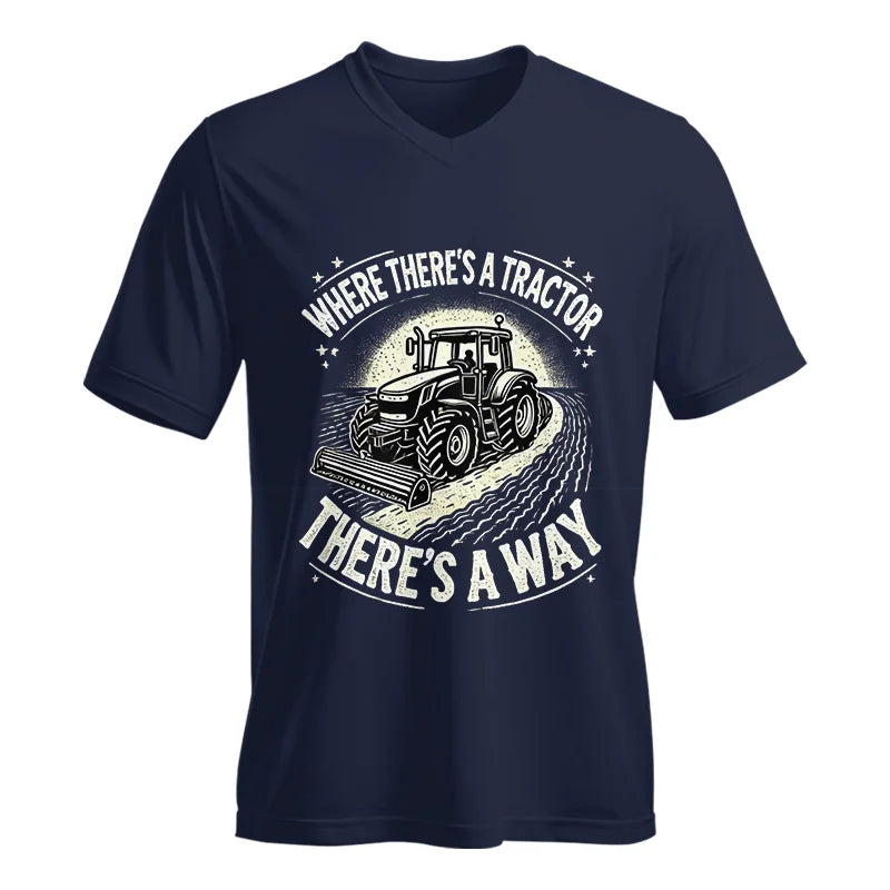 Where There's A Tractor There's A Way 1 - Unisex Jersey Short Sleeve V-Neck Tee