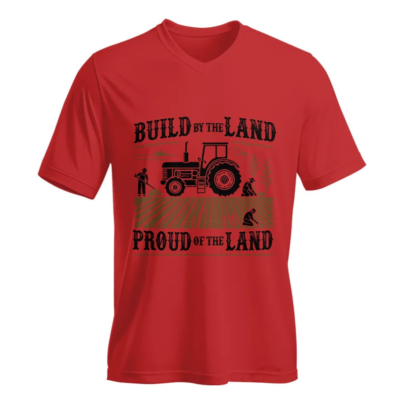 Built By The Land_Proud Of The Land - Unisex Jersey Short Sleeve V-Neck Tee