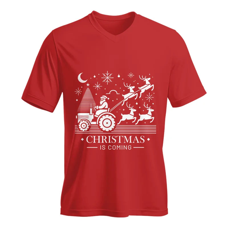 Christmas Is Coming 3 - Unisex Jersey Short Sleeve V-Neck Tee