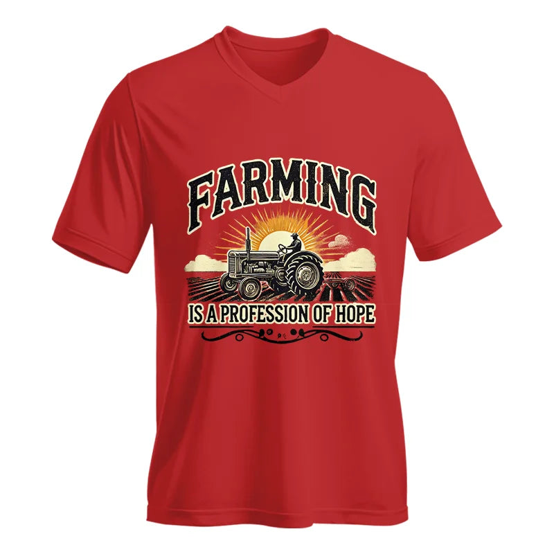 Farming Is A Profession Of Hope 1 - Unisex Jersey Short Sleeve V-Neck Tee