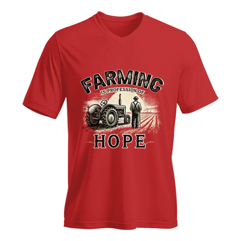 Farming Is A Profession Of Hope 2 - Unisex Jersey Short Sleeve V-Neck Tee