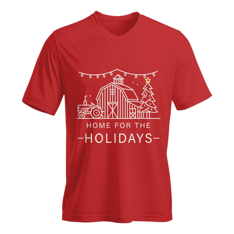 Image of Home For The Holidays - Unisex Jersey Short Sleeve V-Neck Tee