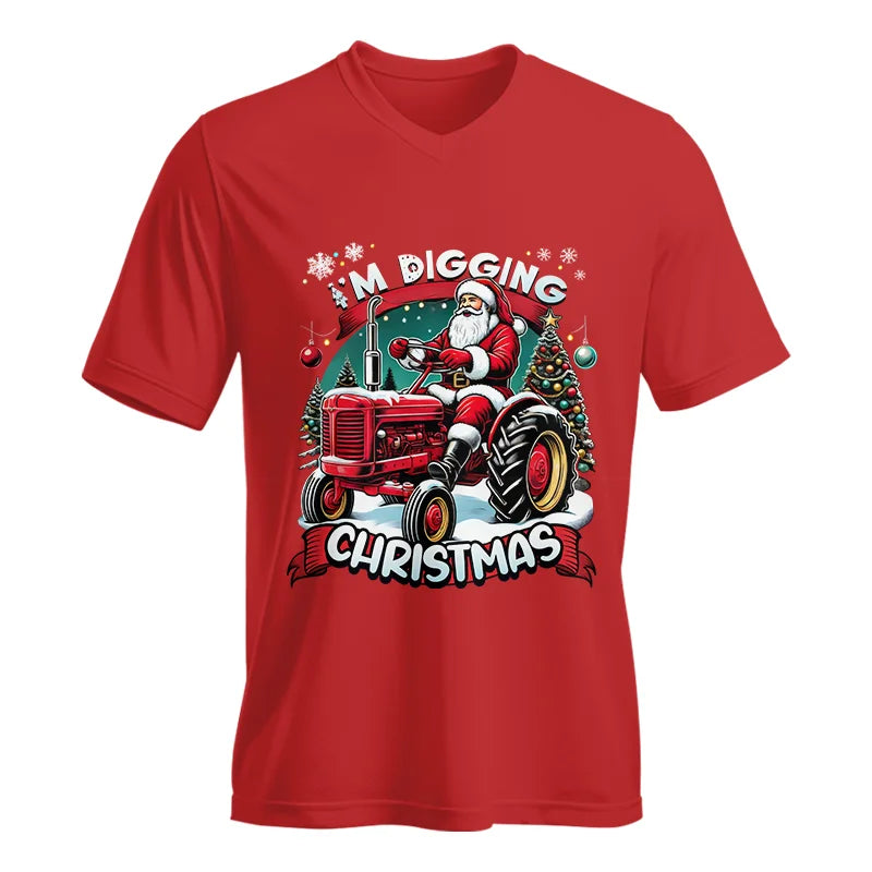 I'm Digging Christmas - Unisex Jersey Short Sleeve V-Neck Tee