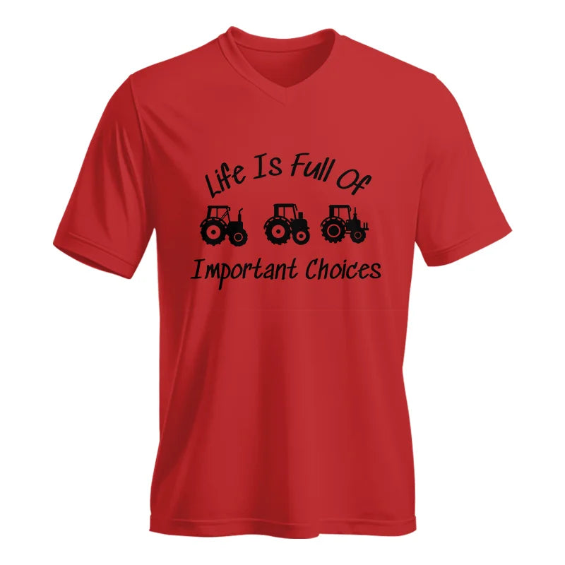 Image of Life Is Full Of Important Choices 15 - Unisex Jersey Short Sleeve V-Neck Tee