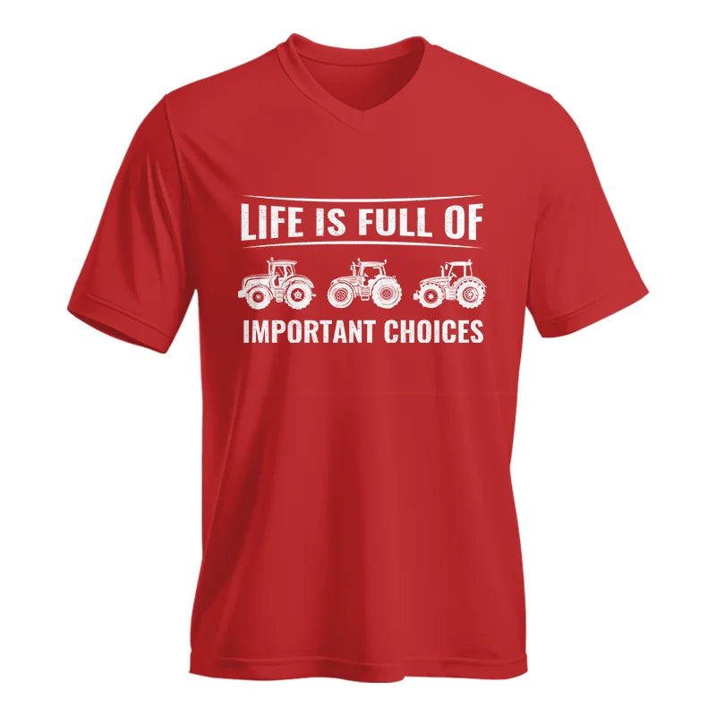 Image of Life Is Full Of Important Choices 16 - Unisex Jersey Short Sleeve V-Neck Tee