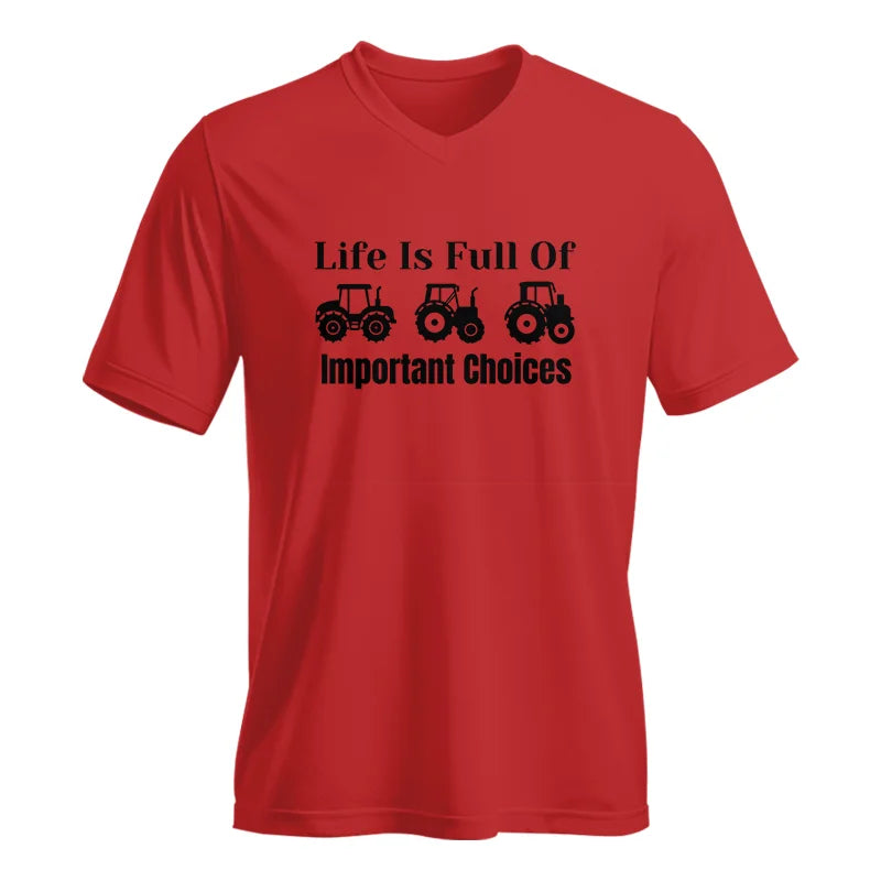 Image of Life Is Full Of Important Choices 22 - Unisex Jersey Short Sleeve V-Neck Tee