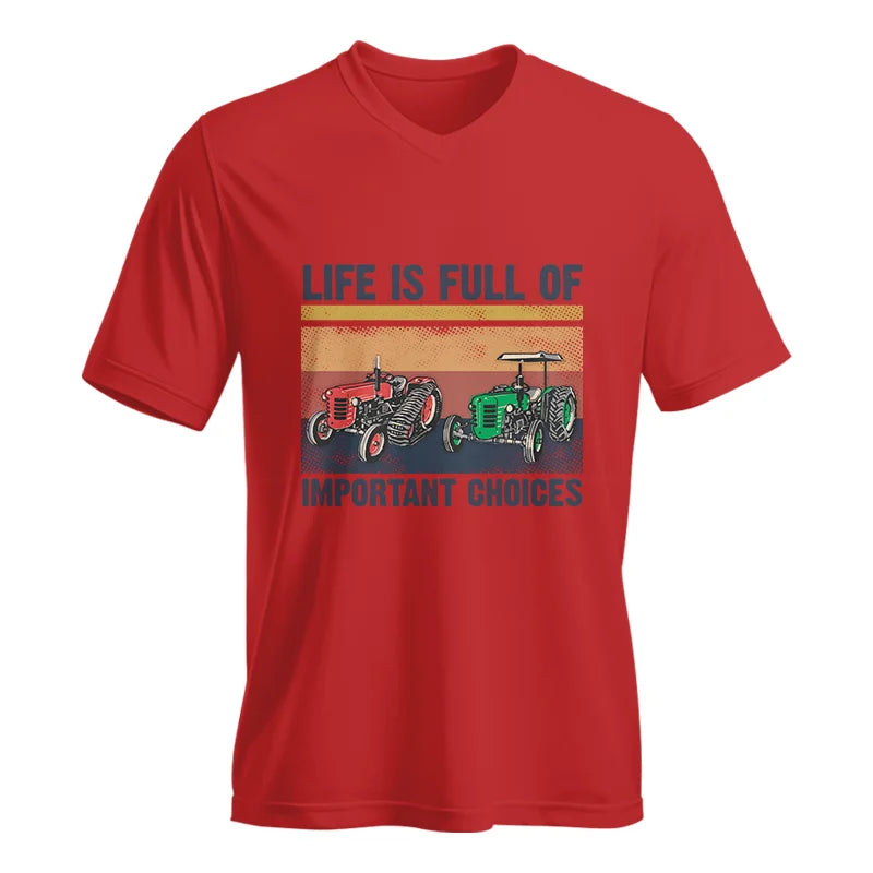 Image of Life Is Full Of Important Choices 37 - Unisex Jersey Short Sleeve V-Neck Tee