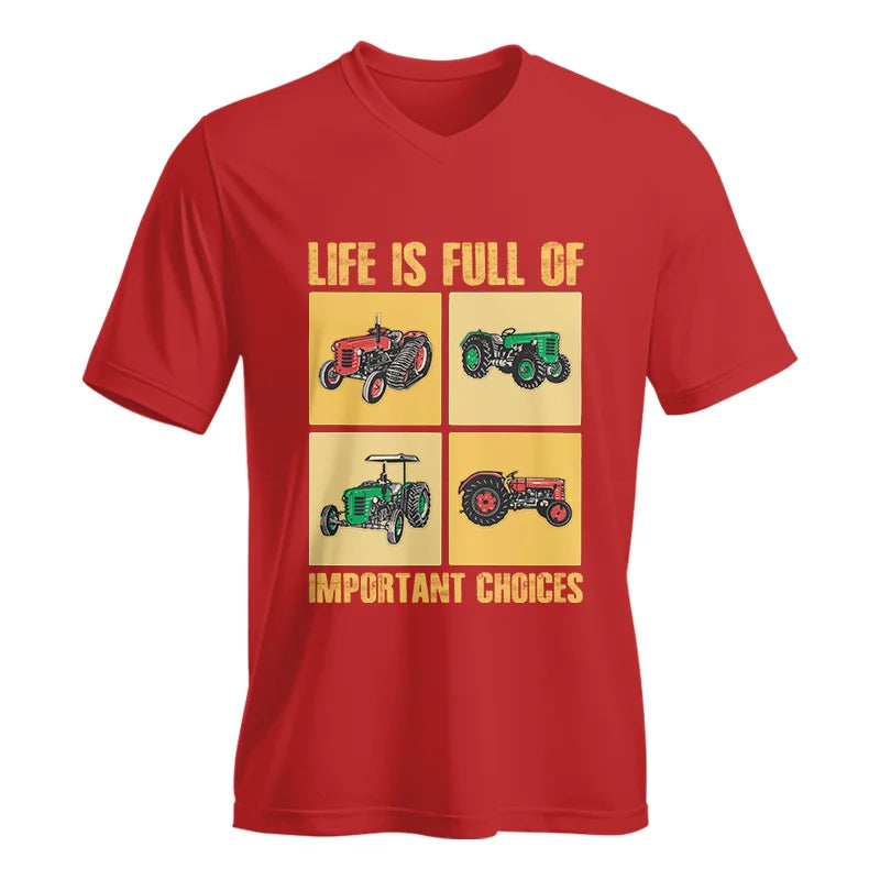 Image of Life Is Full Of Important Choices 38 - Unisex Jersey Short Sleeve V-Neck Tee