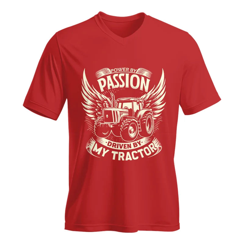 Powered By Passion - Unisex Jersey Short Sleeve V-Neck Tee