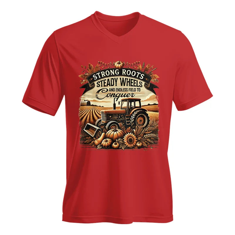 Image of Thanksgiving Farmer Endless Fields To Conquer 2 - Unisex Jersey Short Sleeve V-Neck Tee