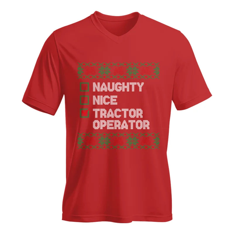 Image of Tractor Operator - Unisex Jersey Short Sleeve V-Neck Tee