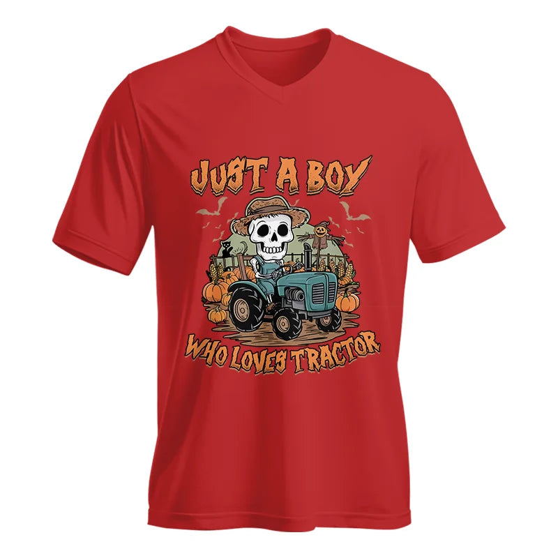 Image of Tractors Halloween Themed - Unisex Jersey Short Sleeve V-Neck Tee