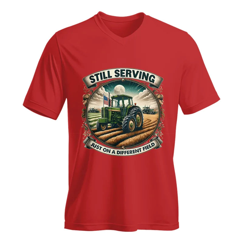 Veteran Farmer Still Serving 4 - Unisex Jersey Short Sleeve V-Neck Tee