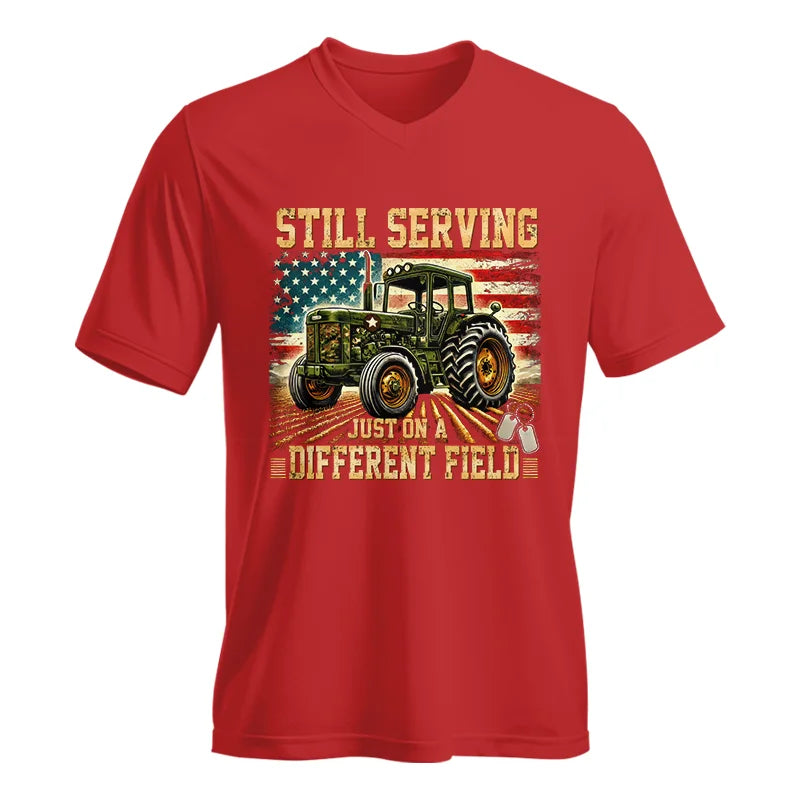 Veteran Farmer Still Serving 7 - Unisex Jersey Short Sleeve V-Neck Tee