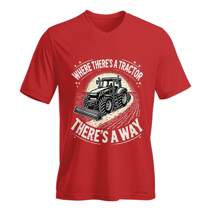 Where There's A Tractor There's A Way 1 - Unisex Jersey Short Sleeve V-Neck Tee