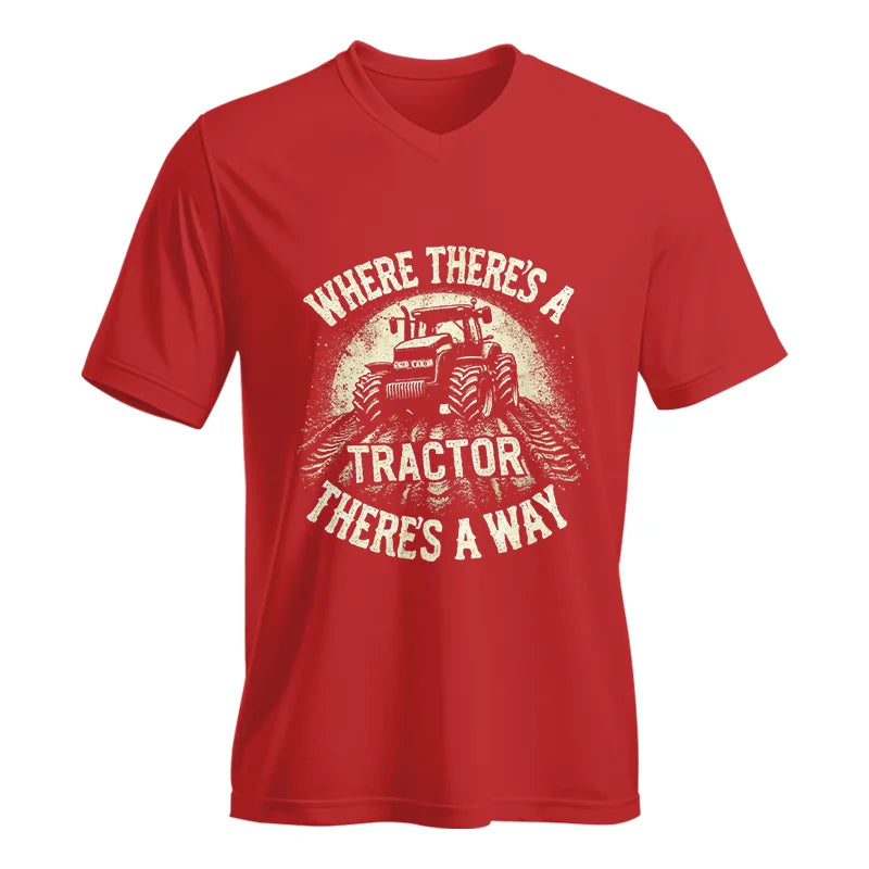 Where There's A Tractor There's A Way 3 - Unisex Jersey Short Sleeve V-Neck Tee