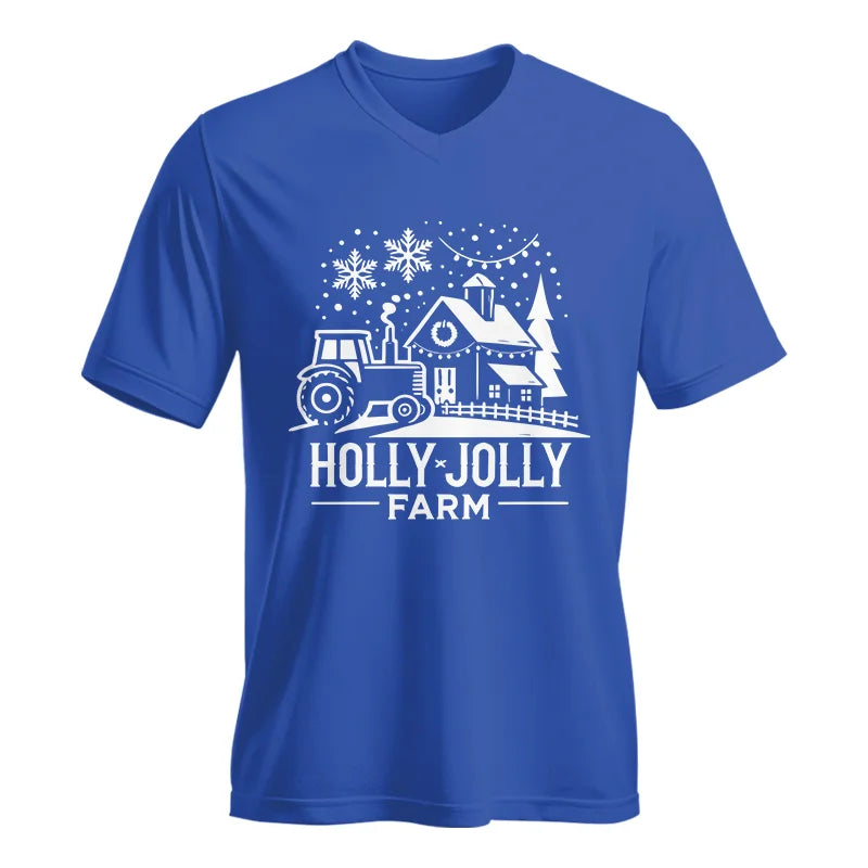 Image of Holly Jolly 3 - Unisex Jersey Short Sleeve V-Neck Tee