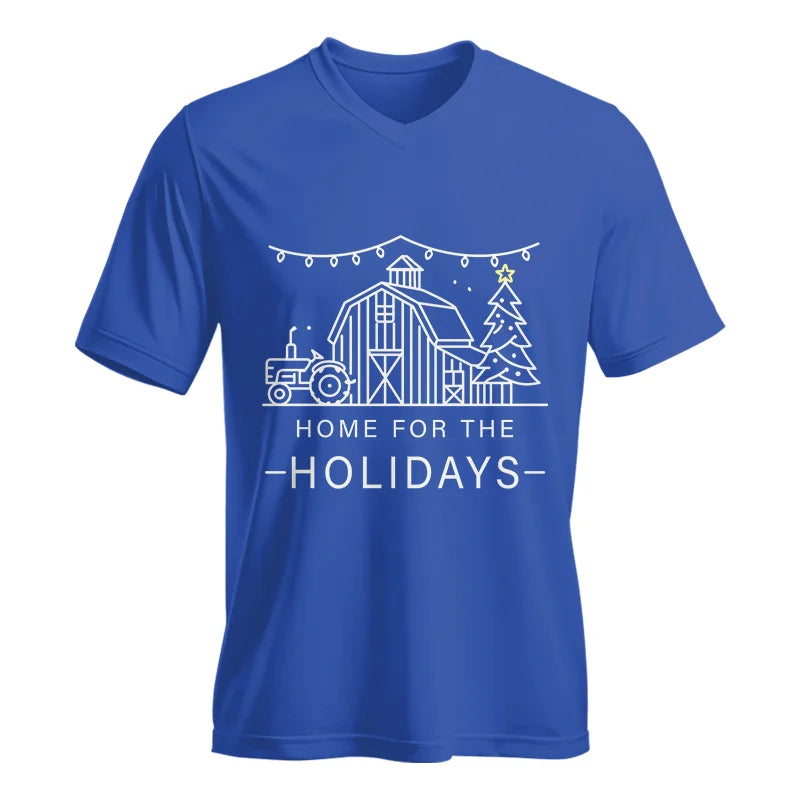 Image of Home For The Holidays - Unisex Jersey Short Sleeve V-Neck Tee