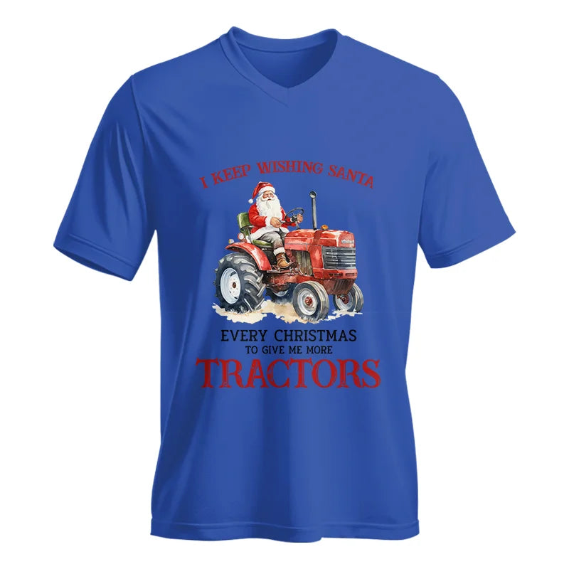 I Keep Wishing Santa 2 - Unisex Jersey Short Sleeve V-Neck Tee