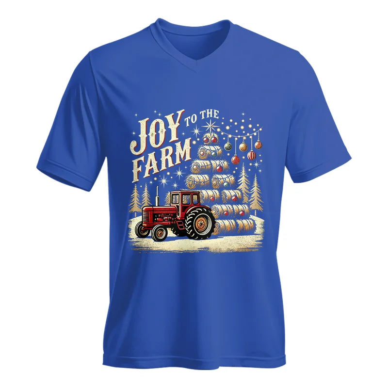 Joy To The Farm - Unisex Jersey Short Sleeve V-Neck Tee