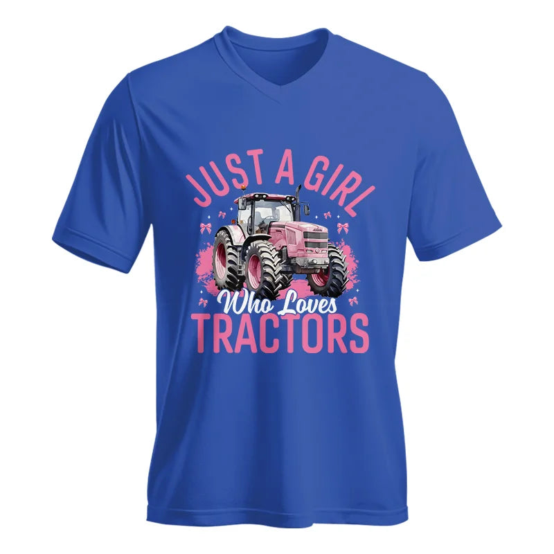 Just A Girl Who Loves Tractors 2 - Unisex Jersey Short Sleeve V-Neck Tee