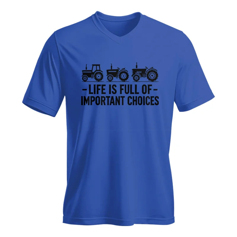 Image of Life Is Full Of Important Choices 21 - Unisex Jersey Short Sleeve V-Neck Tee