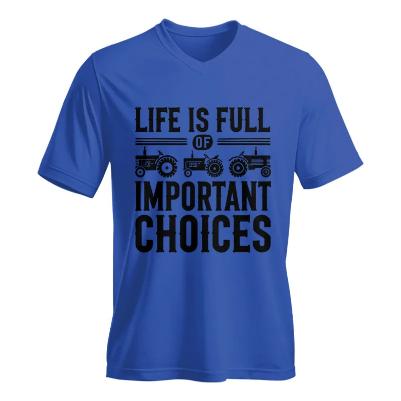 Image of Life Is Full Of Important Choices 26 - Unisex Jersey Short Sleeve V-Neck Tee