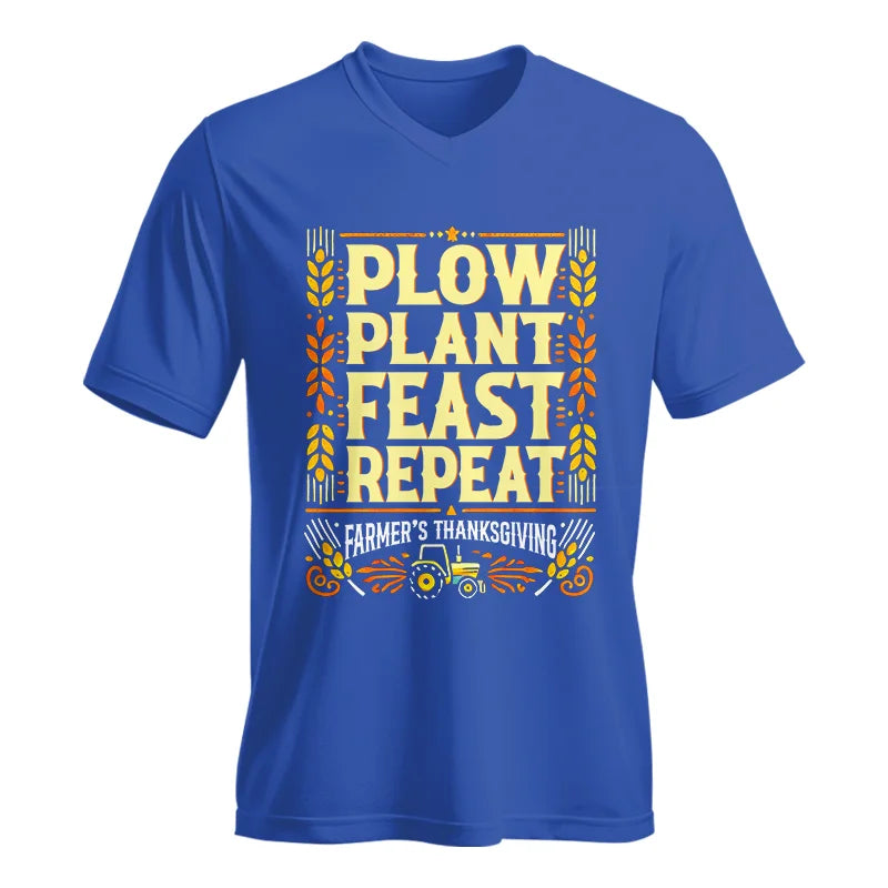 Image of Plow Plant Feast Repeat - Unisex Jersey Short Sleeve V-Neck Tee