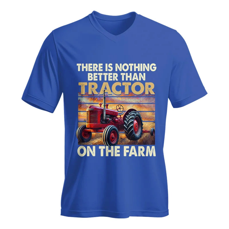 Image of There Is Nothing Better Than Tractor On The Farm 1 - Unisex Jersey Short Sleeve V-Neck Tee